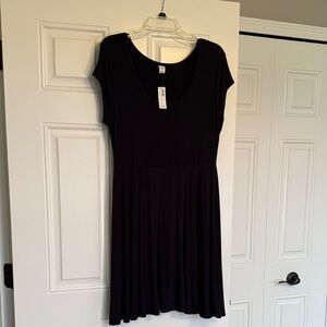 Old Navy Black Scoop Neck Mini Dress